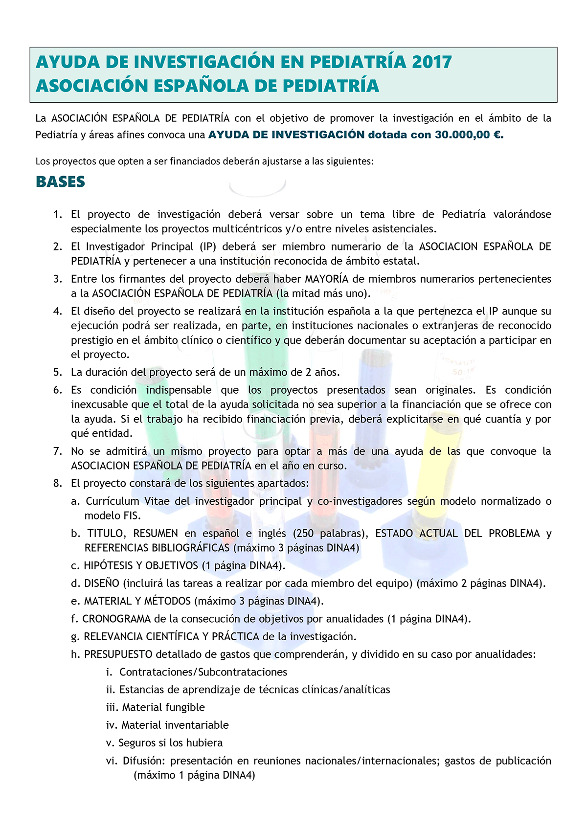 Ayuda de Investigación en Pediatría 2017 de la AEP | Asociación Española de  Pediatría